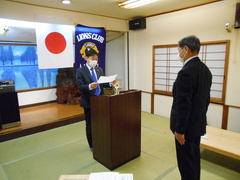 愛西市へ折りたたみテント等を寄贈