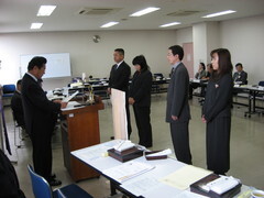 二人の入会式が行なわれました