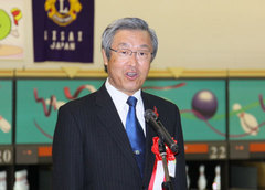 挨拶　愛西市長 八木忠男様