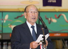 挨拶　愛西市社会福祉協議会 会長 浅井寛様