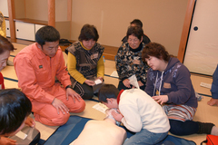 子供たちも一生懸命訓練を受けました