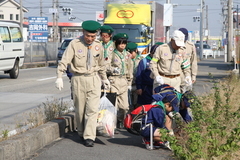 ご協力をいただいたボーイスカウトの皆さん