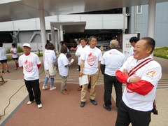 一宮市役所　夢織り広場に到着