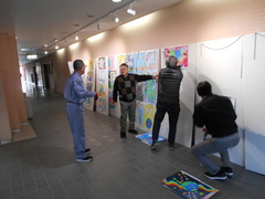 展示作品回収　次はヨシヅヤさんへ